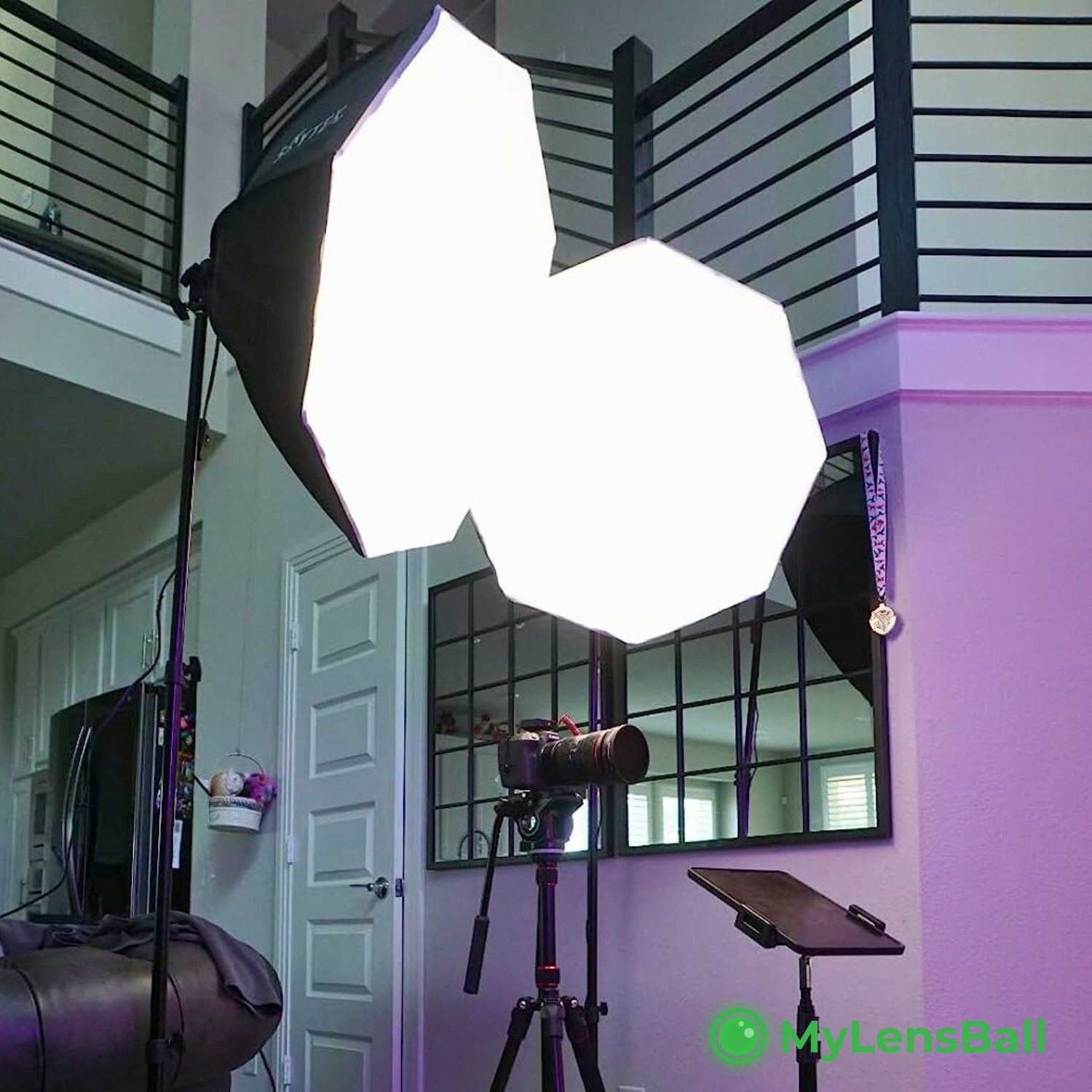 Pro Octagon LED Softbox Lighting Kit-(Dimmable LED Design) - mylensball.com.au