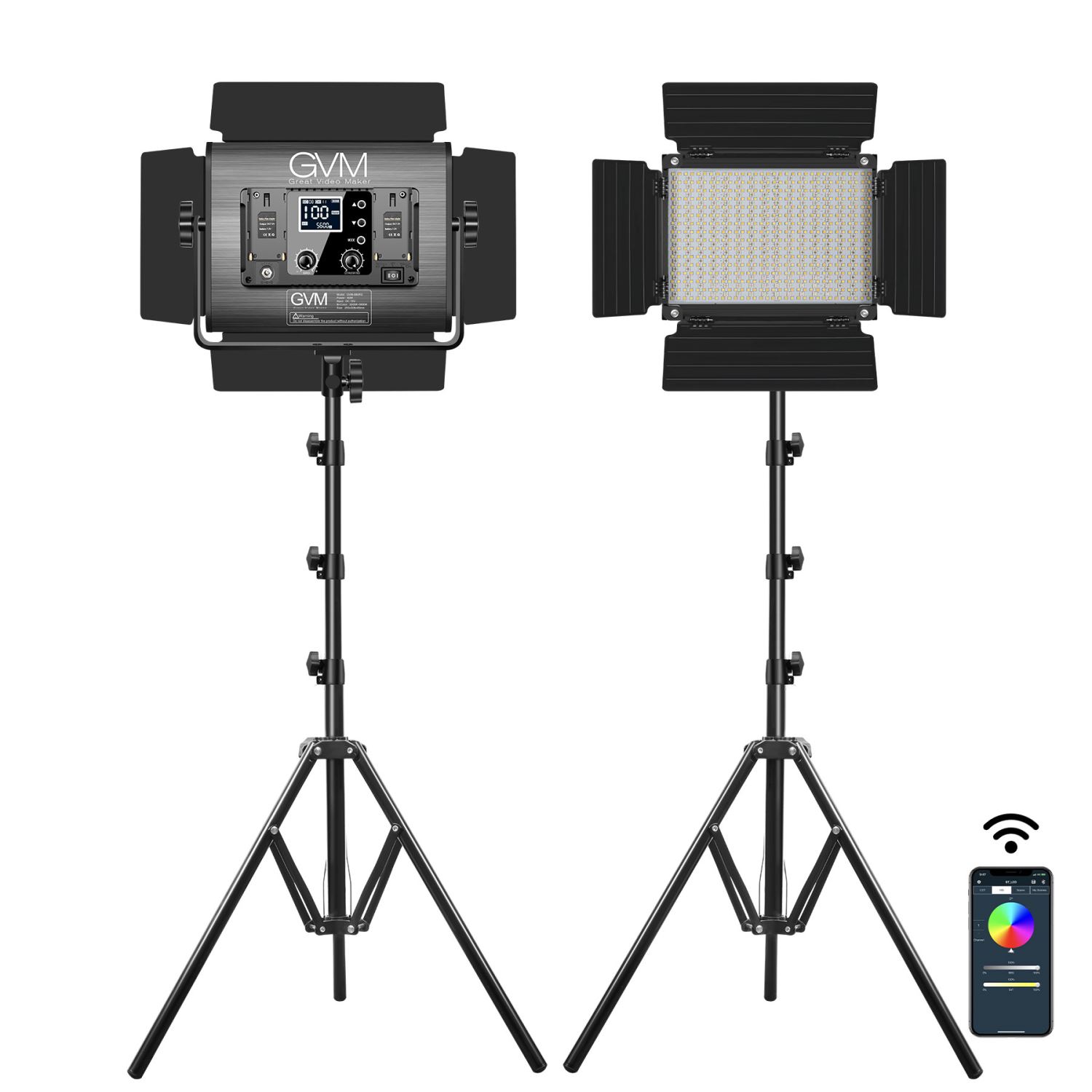 GVM 880RS RGB LED Studio Video Light Kit - mylensball.com.au