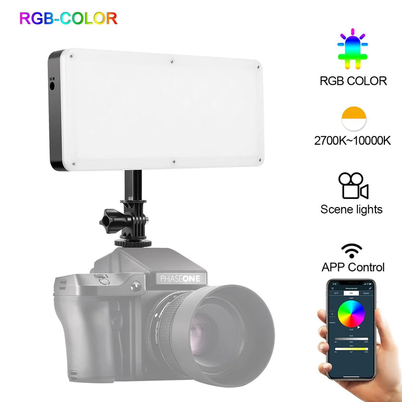GVM RGB20W RGB & Bi-color On-Camera LED Light (With Battery + Charger)