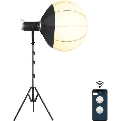 GVM SD300D Bi-Color LED Video Spotlight Kit with Stand and Lantern Softbox - mylensball.com.au