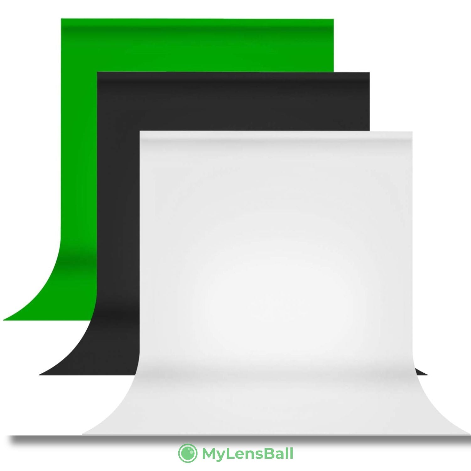 ProFlex Muslin Photo Backdrop - Versatile, Available in Green, White, Black for Photography & Video - mylensball.com.au