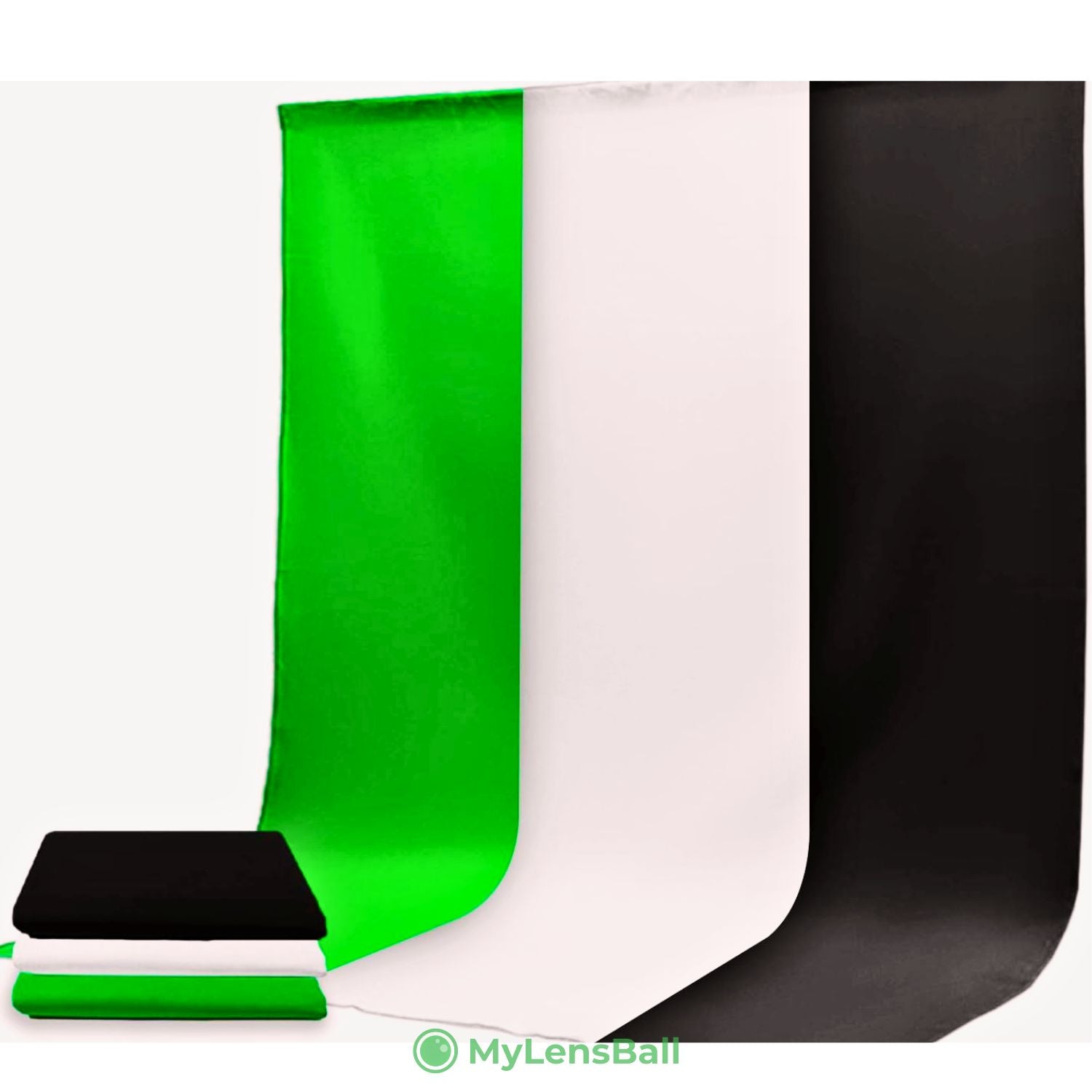 ProFlex Muslin Photo Backdrop - Versatile, Available in Green, White, Black for Photography & Video - mylensball.com.au