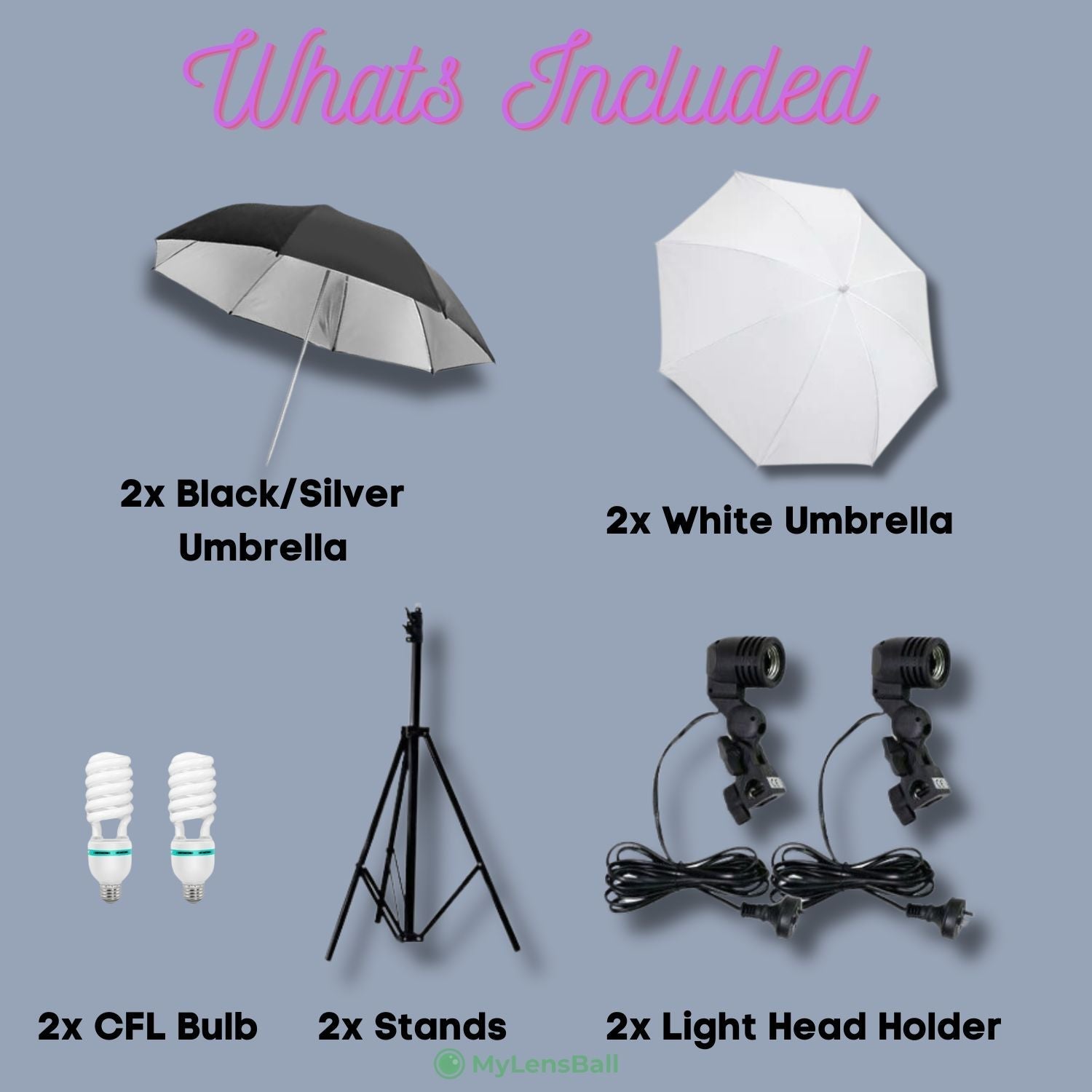 ProFlex Studio Lighting Kit: Softbox & Umbrella Combo for Professional Photography - mylensball.com.au