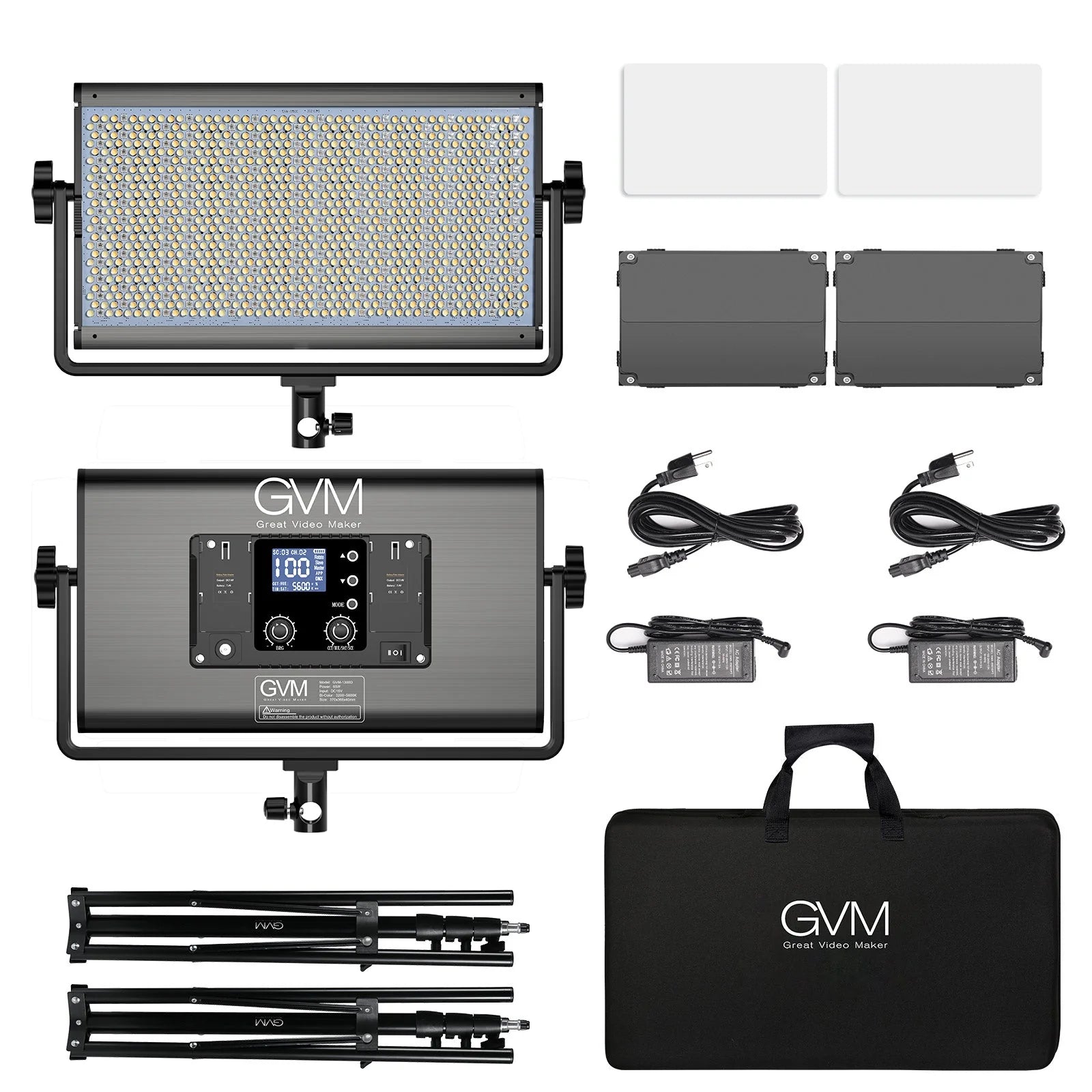 GVM 1500D-RGB LED Studio Video Light Kit - mylensball.com.au
