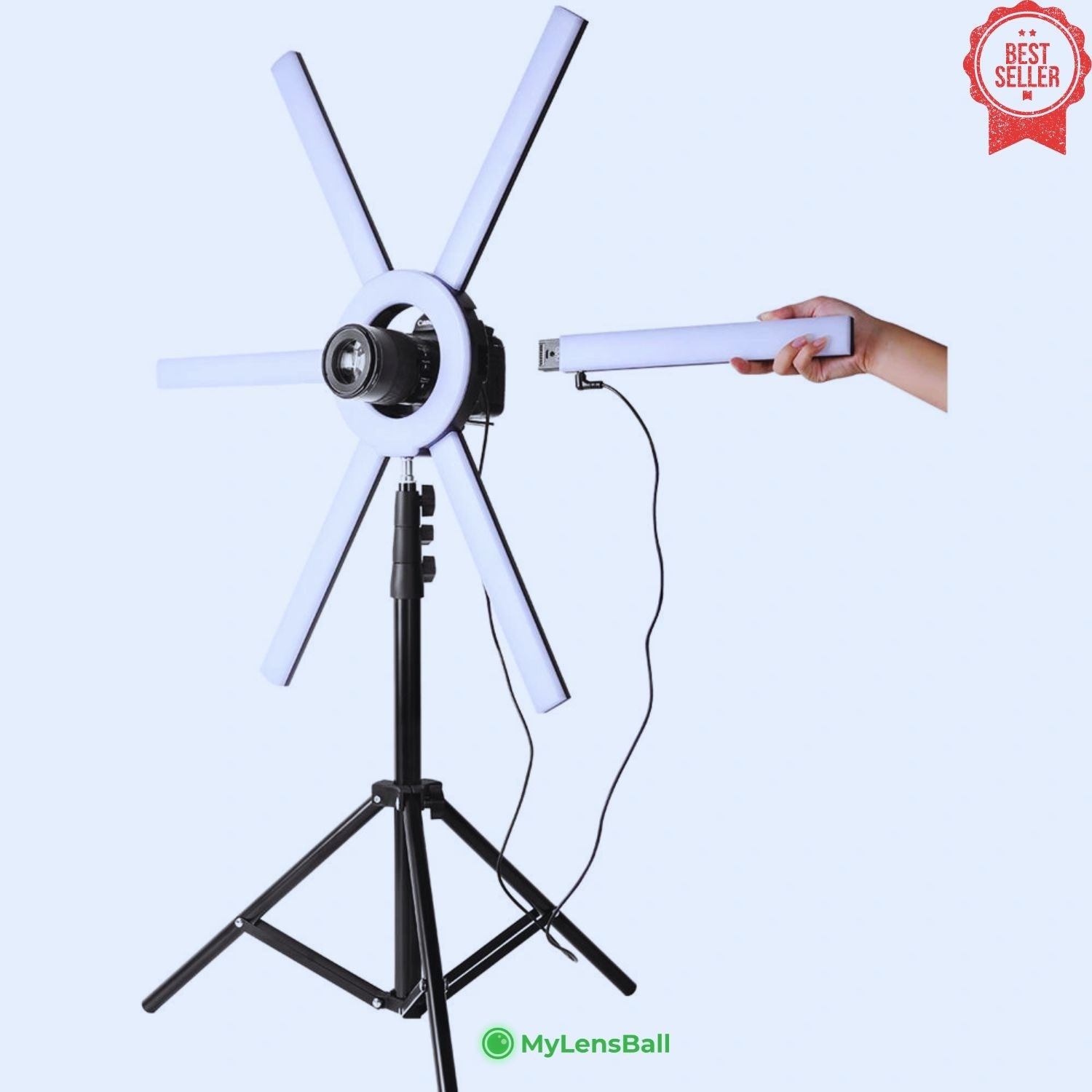 GVM 600S Led Video Lighting Kit, 90W Dimmable Bi-Color LED Ring Light with Stand - mylensball.com.au