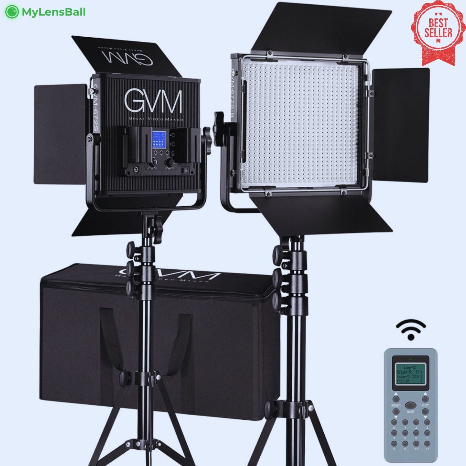 GVM-672S PRO 40W High Beam Bi-Color LED Video Studio Light - mylensball.com.au