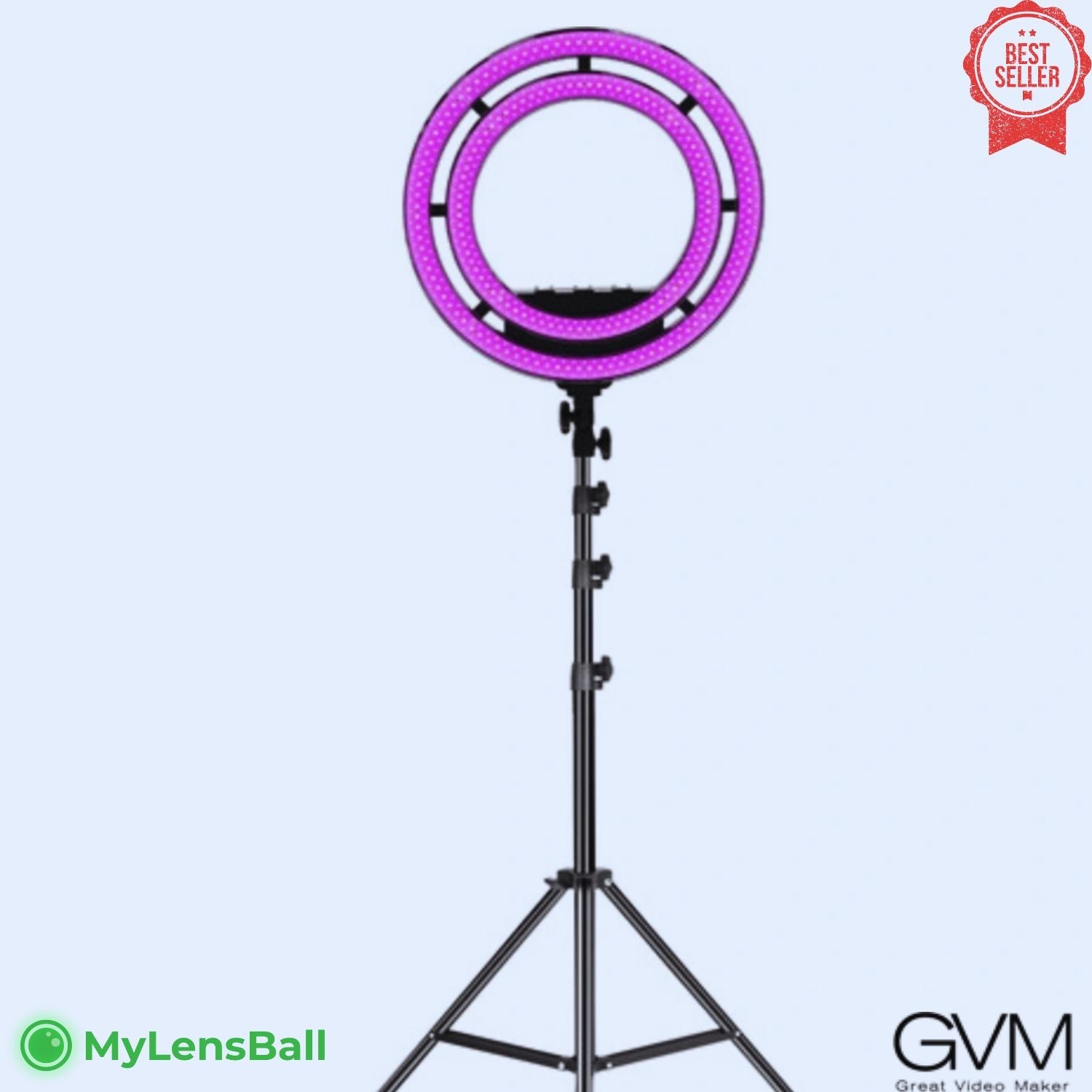 GVM Bi-Color & RGB LED Soft Double Ring Light (18