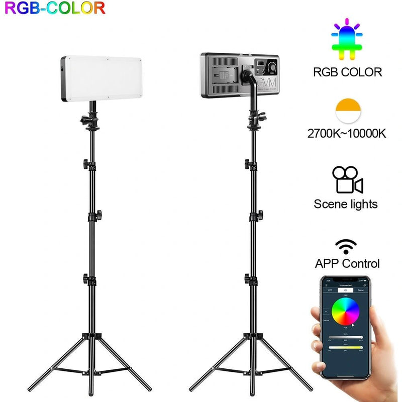 GVM-Camera RGB LED Video 2-Light Kit - mylensball.com.au