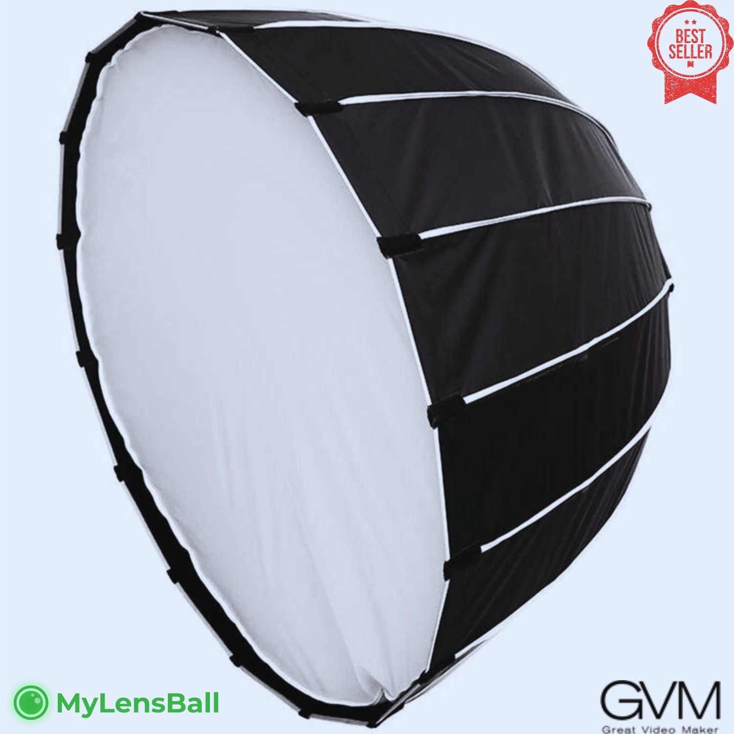 GVM Parabolic Softbox Light Dome (0.9m) - mylensball.com.au