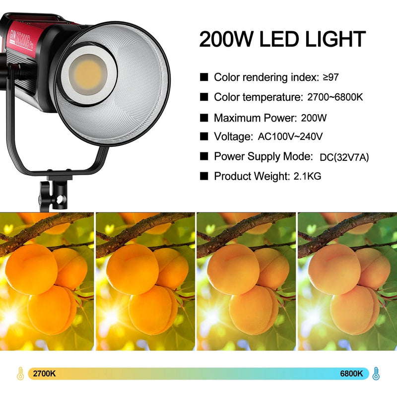 GVM-PRO-SD200B COB - Bi-Color LED Monolight - mylensball.com.au