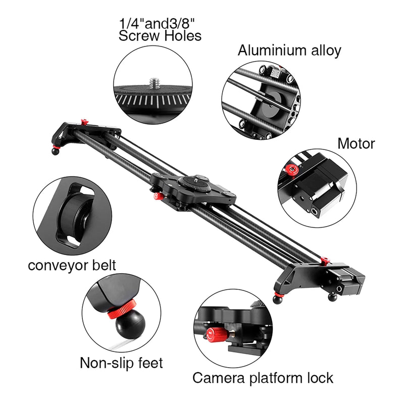 GVM Professional Video Carbon Fiber Motorized Camera Slider (32') + (48') - mylensball.com.au