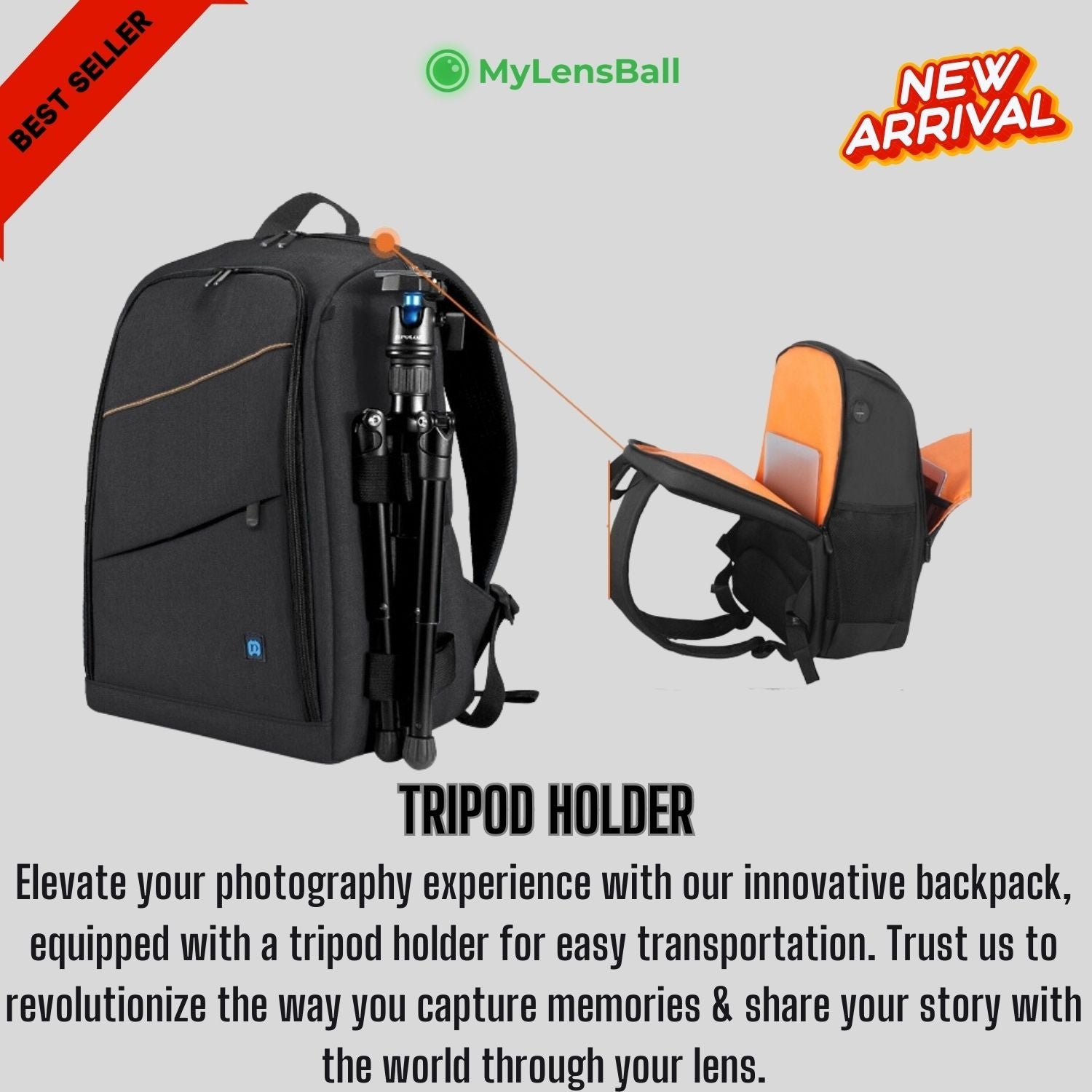 Pro Camera Bag- DSLR Backpack - mylensball.com.au