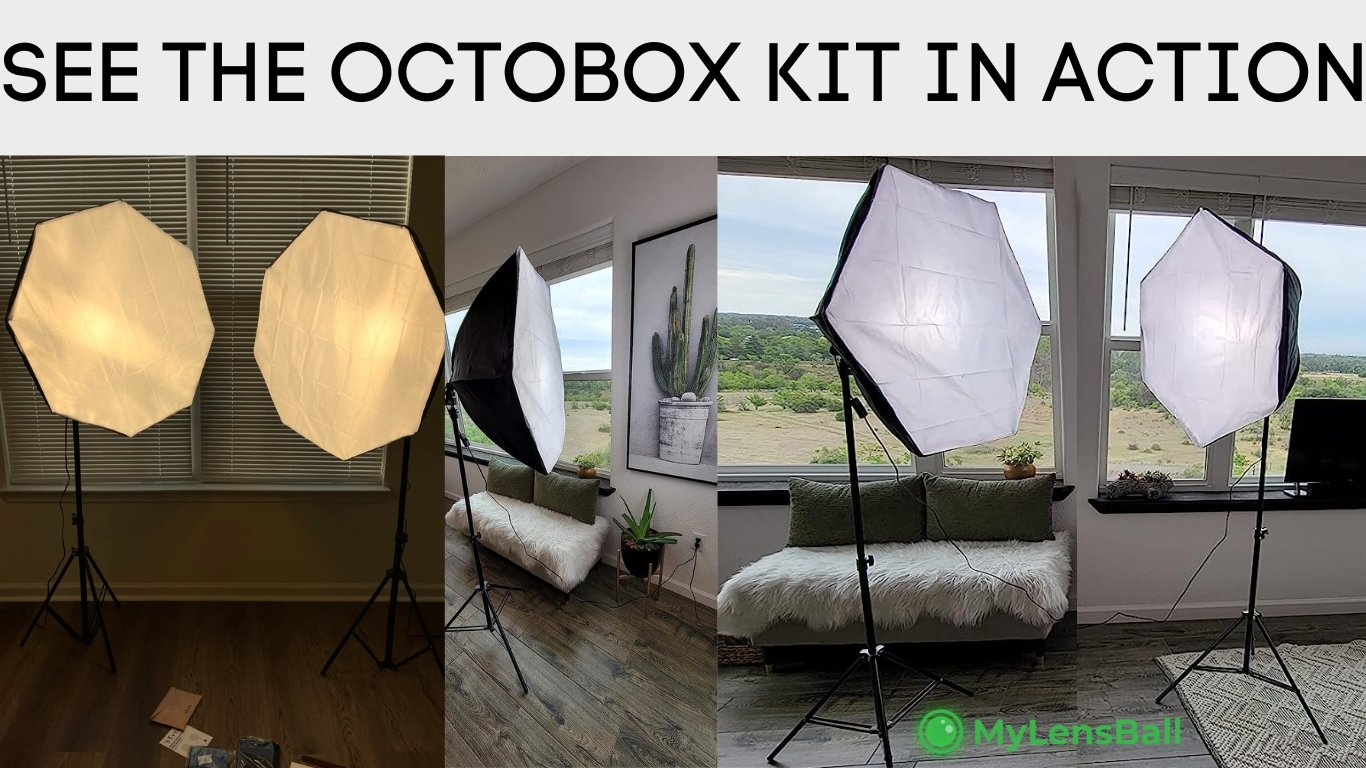 Pro Octagon LED Softbox Lighting Kit-(Dimmable LED Design) - mylensball.com.au